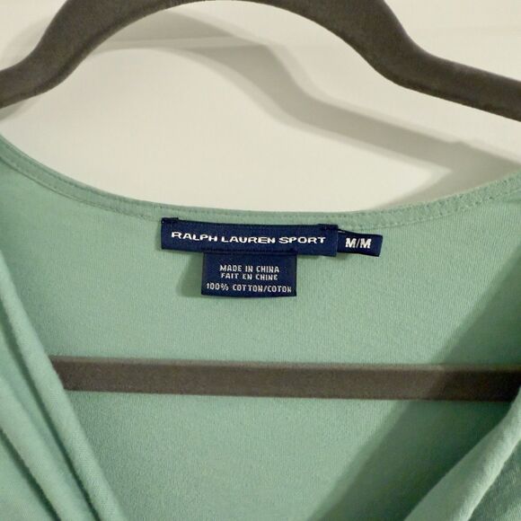 Ralph Lauren Sport Women’s Shirt V-Neck with A Front Knot Tie Detail. Medium - Picture 3 of 12